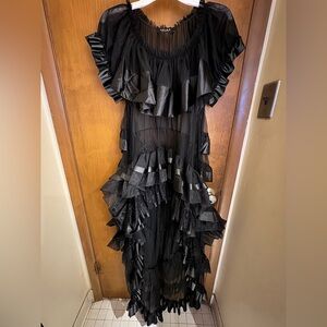 Wednesday Layered Tulle Hi-Low Blouse From AKIRA *Brand NEW*